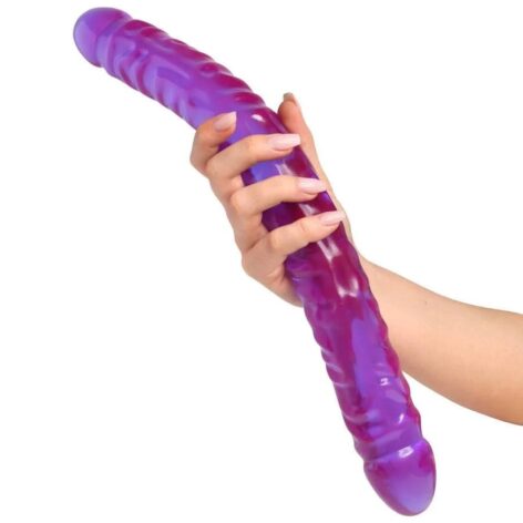 Crystal Jellies Double Dong 18in Purple, Doc Johnson