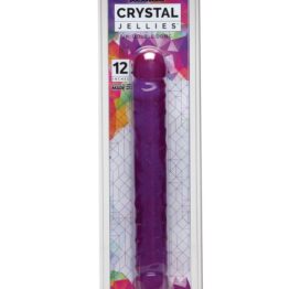 Crystal Jellies Jr. Double Dong 12in Purple, Doc Johnson