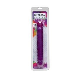 Crystal Jellies Jr. Double Dong 12in Purple, Doc Johnson