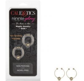 Nipple Play Rings Gold Pkg