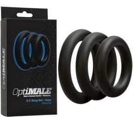 OptiMale 3 C-Ring Set Thick Black