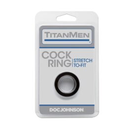 TitanMen Cock Ring Black, Doc Johnson