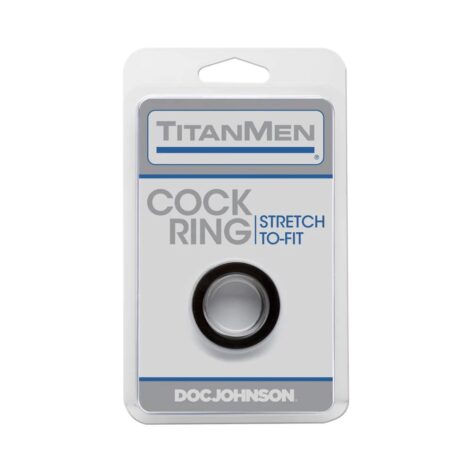 TitanMen Cock Ring Black, Doc Johnson