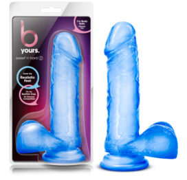 B Yours Sweet N Hard 2 Dildo 7.75in Blue, Blush