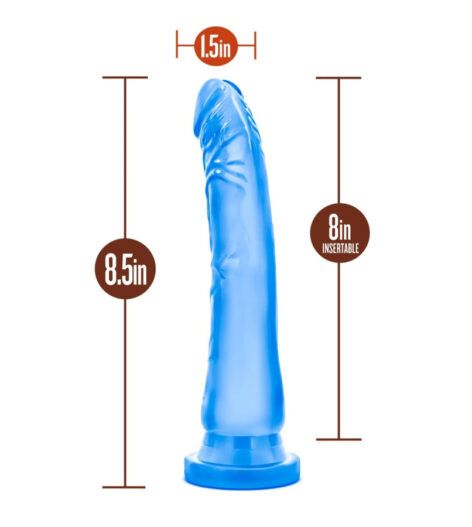 B Yours Sweet N Hard 6 Dildo 8.5in w/Suction Cup Blue, Blush