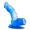 B Yours Sweet N Hard 8 Dildo 6.5in w/Balls Blue, Blush