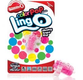 LingO Color Pop Vibrating Tongue Ring Pink