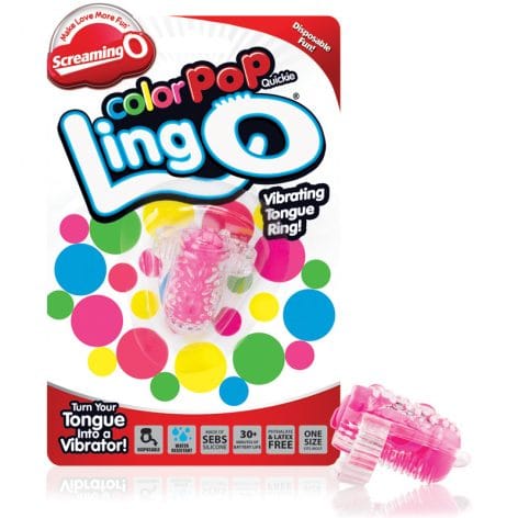 LingO Color Pop Vibrating Tongue Ring Pink