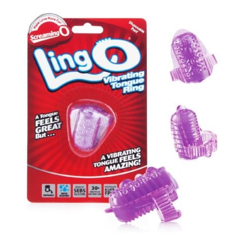 LingO Vibrating Tongue Ring Purple