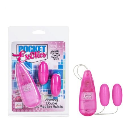 Pocket Exotics Vibrating Double Pink Passion Bullets