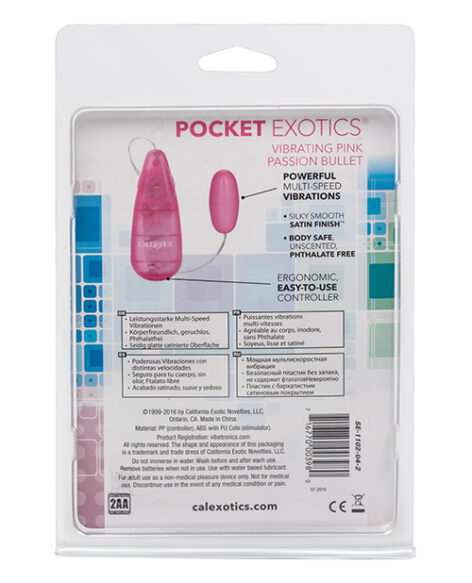 Pocket Exotics Vibrating Pink Passion Bullet, CalExotics