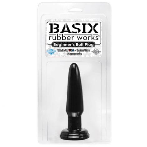 Basix Rubber Works Beginners Butt Plug Black