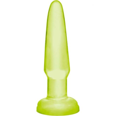 Basix Rubber Works Beginners Butt Plug Glow In The Dark