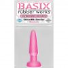 Basix Rubber Works Beginners Butt Plug Pink Pkg