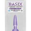 Basix Rubber Works Beginners Butt Plug Purple Pkg