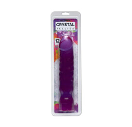 Crystal Jellies Big Boy Dildo 12in Purple, Doc Johnson