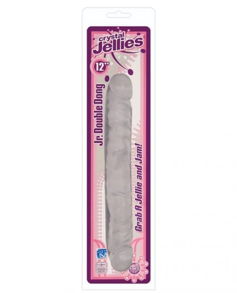 Crystal Jellies Double Dong Jr Clear 12in Pkg
