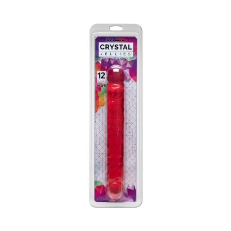 Crystal Jellies Jr. Double Dong 12in Pink, Doc Johnson