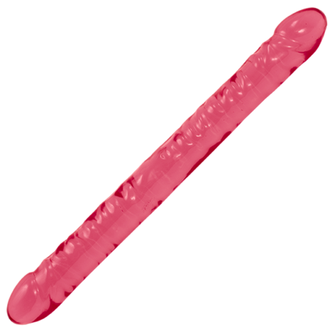 Double Headed Dildo 18in Pink, Crystal Jellies