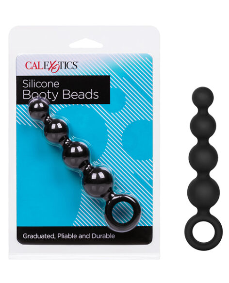 Silicone Booty Beads Black, CalExotics