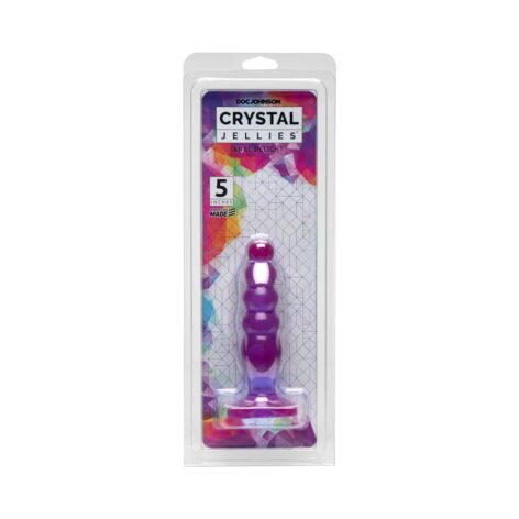 Crystal Jellies Anal Delight 5in Butt Plug Purple, Doc Johnson