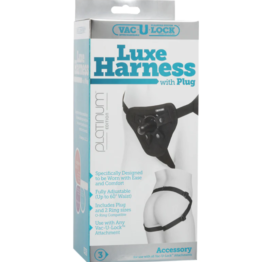 Luxe Harness Vac-U-Lock w/Plug Black, Doc Johnson