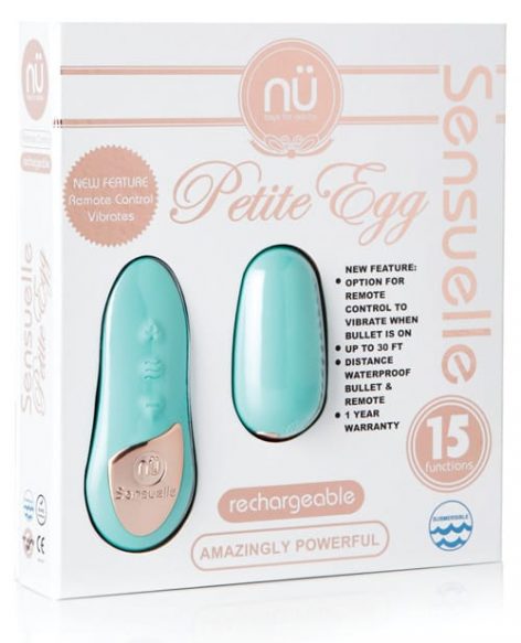 Sensuelle Remote Control Petite Egg Blue Pkg