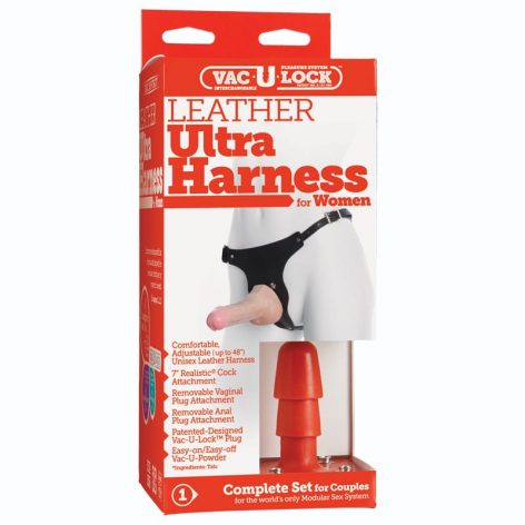 Vac-U-Lock Leather Ultra Harness Set For Women Box