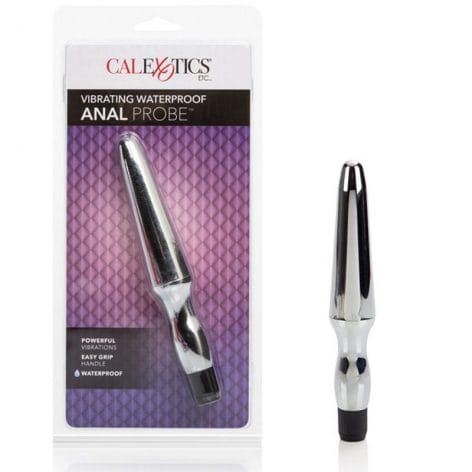 Vibrating Waterproof Anal Probe Silver