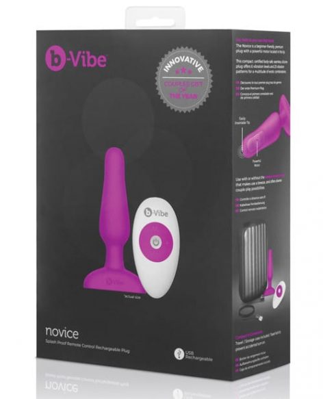 b-Vibe Novice Anal Plug Fuchsia Box