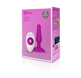 b-Vibe Novice Vibrating Anal Plug Fuchsia Silicone