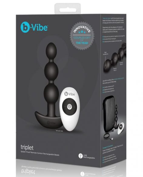 b-Vibe Triplet Anal Beads Black Box