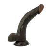 Afro American Whoppers 8in Curved Dildo w/Balls Black Afro American Whoppers 8in Curved Dildo w/Balls Black