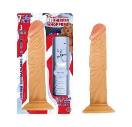 All American Whoppers 7in Vibrating Dildo Flesh