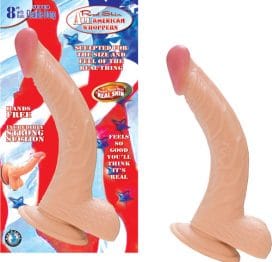 All American Whoppers 8in Dildo with Balls Flesh