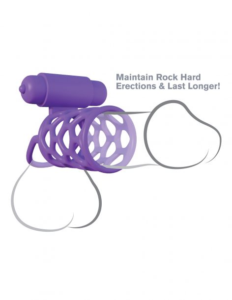 Fantasy C-Ringz Vibrating Couples Cage Purple