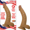 Latin American Whoppers 8in Dildo w/Balls Brown, Nasstoys