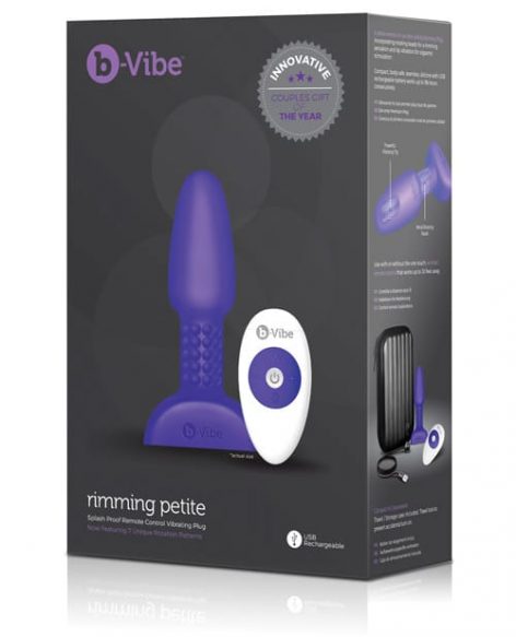 b-Vibe Rimming Petite Anal Plug Purple Box