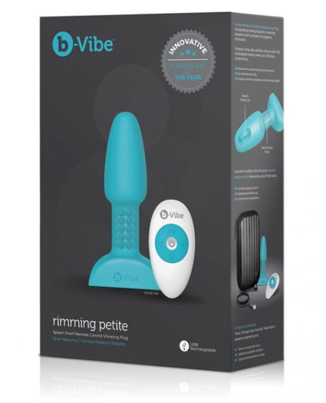 b-Vibe Rimming Petite Anal Plug Teal Box