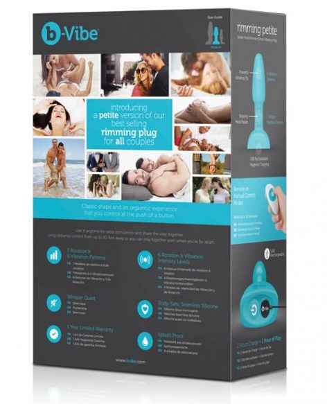 b-Vibe Rimming Petite Anal Plug Teal Box Back