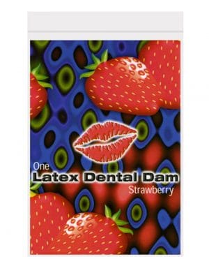 Dental Dam Oral Sex Condom Strawberry, Trustex | Satisfaction.com