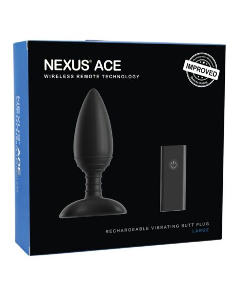 Nexus Ace Remote Control Butt Plug Large Black