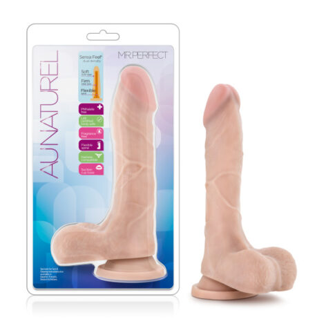 Mr. Perfect Au Naturel 8.5in Dildo w/Balls Beige