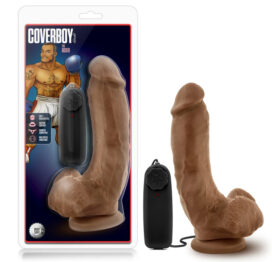 Boxer Dildo Coverboy 9in Vibe w/Balls Mocha, Blush