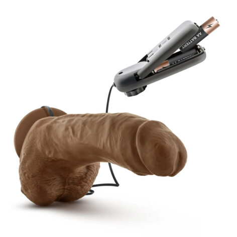 Boxer Dildo Coverboy 9in Vibe w/Balls Mocha, Blush
