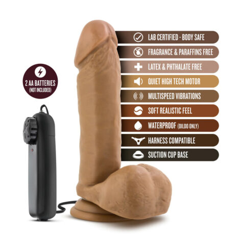 Soccer Champ Dildo Loverboy 8in Vibe Mocha, Blush