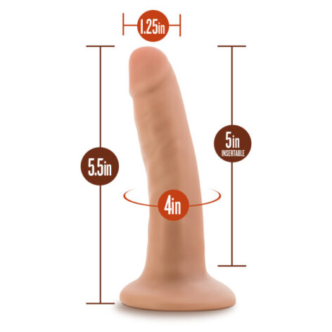 Dr. Skin 5.5in Dildo w/Suction Cup Vanilla, Blush