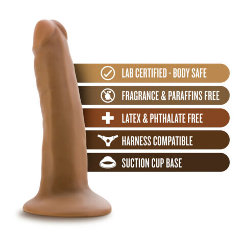 Dr. Skin 5.5in Dildo w/Suction Cup Mocha, Blush