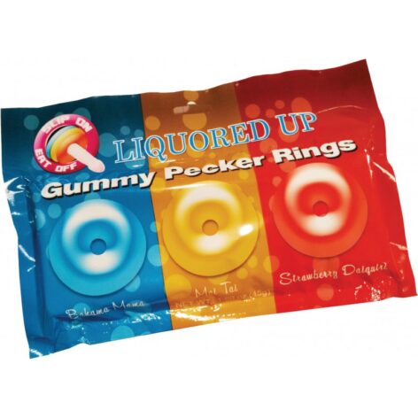 Liquored Up Gummy Pecker Rings 3 Pack