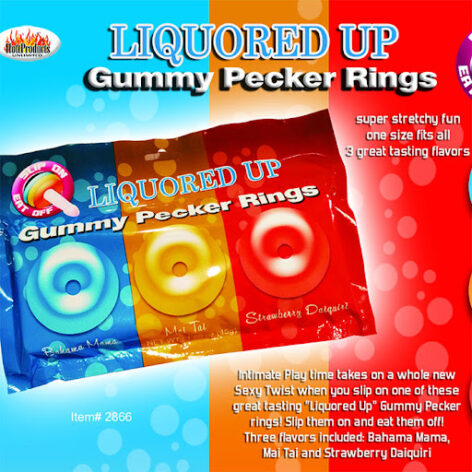 Liquored Up Gummy Pecker Rings 3 Pack, Hott Products